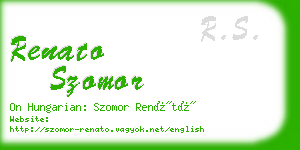 renato szomor business card